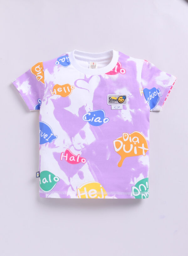 KF-694 ALL OVER PRINT TSHIRT WITH SOFT DENIM PANT - Image 4