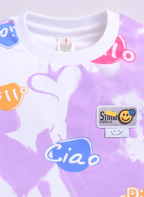 KF-694 ALL OVER PRINT TSHIRT WITH SOFT DENIM PANT - Image 5