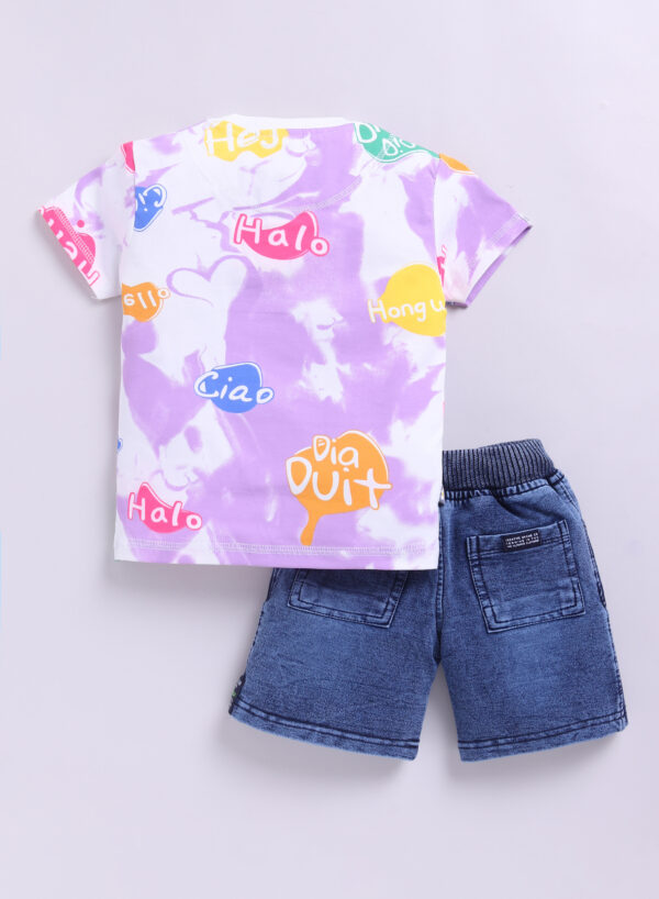 KF-694 ALL OVER PRINT TSHIRT WITH SOFT DENIM PANT - Image 7