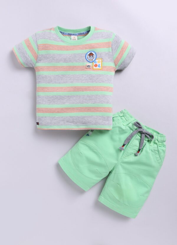 KF 670 STRIPED TSHIRT WITH COTTON PANT