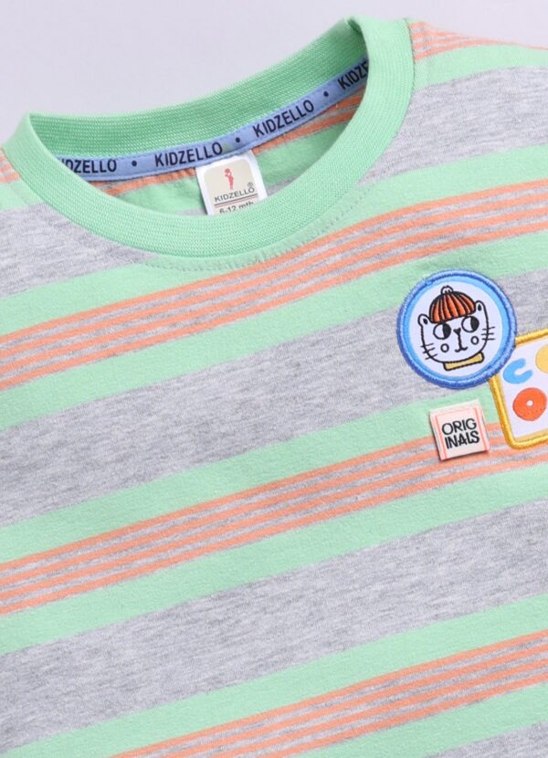 KF 670 STRIPED TSHIRT WITH COTTON PANT - Image 5