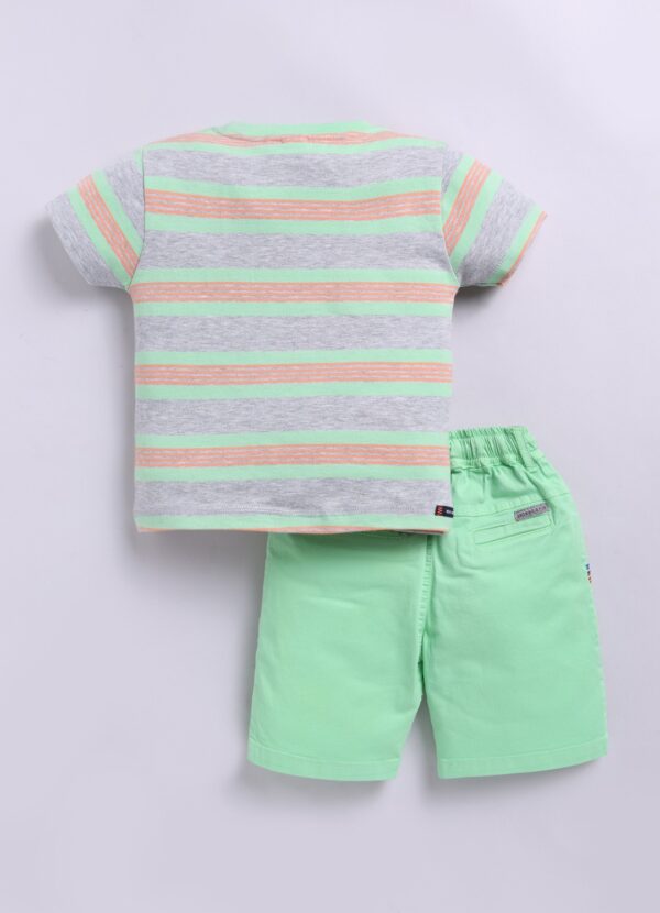 KF 670 STRIPED TSHIRT WITH COTTON PANT - Image 2
