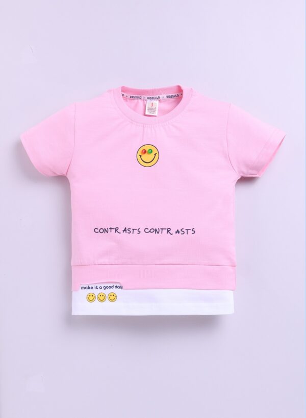 KF 697 PINK TSHIRT WITH DENIM PANT - Image 5