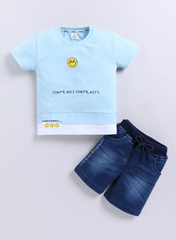 KF 697 SKY TSHIRT WITH DENIM PANT