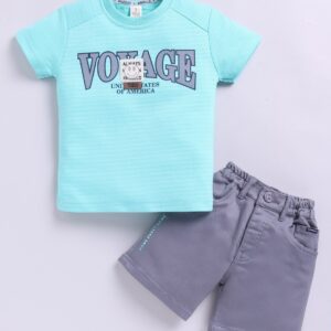 KF 2496 GREEN TSHIRT WITH COTTON PANT