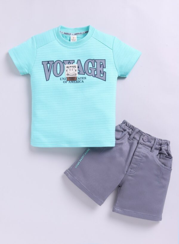 KF 2496 GREEN TSHIRT WITH COTTON PANT
