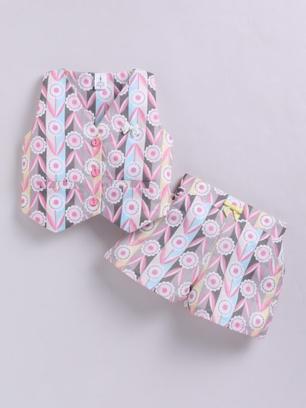 KG 373 PINK JACKET WITH SHORTS - Image 3
