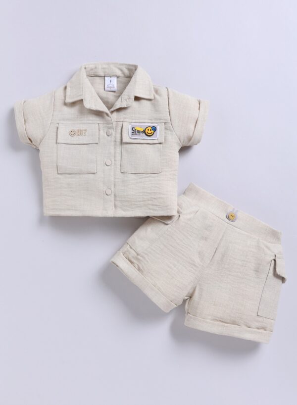KG 374 FAWN TOP WITH SHORTS