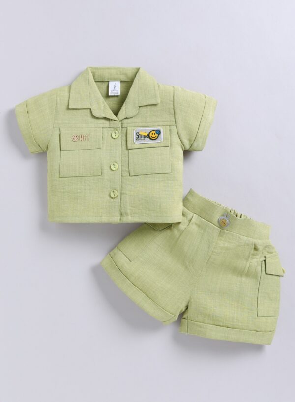 KG 374 GREEN TOP WITH SHORTS