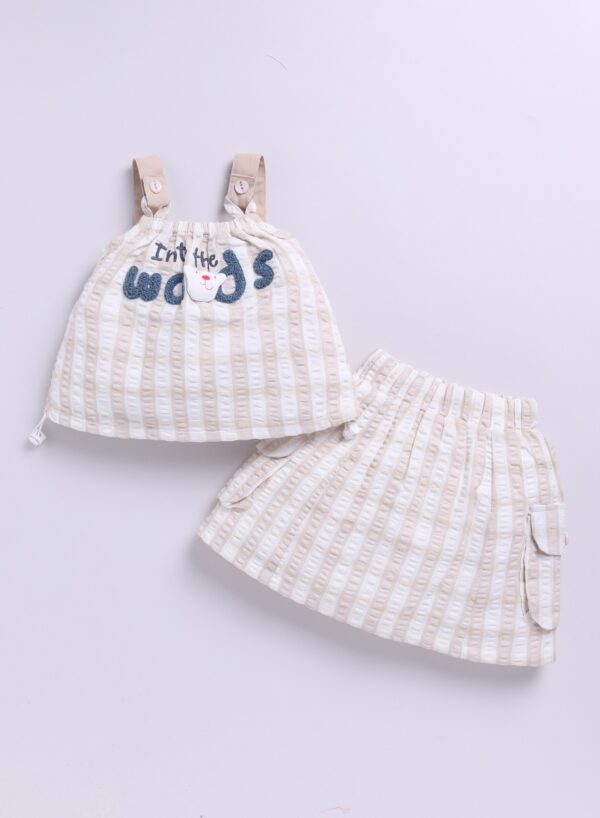 KG 362 FAWN CHECKS TOP WITH SKIRT