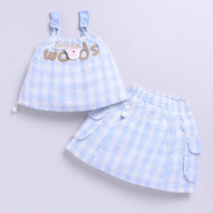 KG 362 SKY CHECKS TOP WITH SKIRT