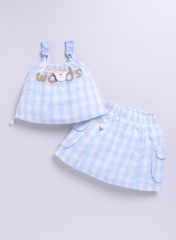KG 362 SKY CHECKS TOP WITH SKIRT